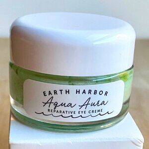 Earth Harbor Aqua Aura Reparative Eye Cream with Seaweed Collagen & Blue Tansy.